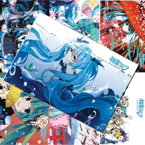 动漫海报 初音未来怦然心动二次元周边墙贴海贼王明信片卧室墙纸